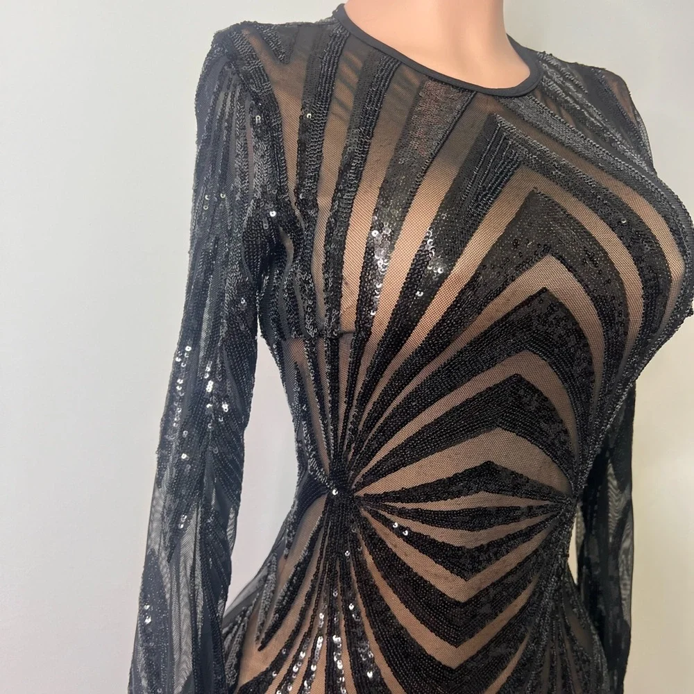 Black sequin dress - Picture 7 of 8